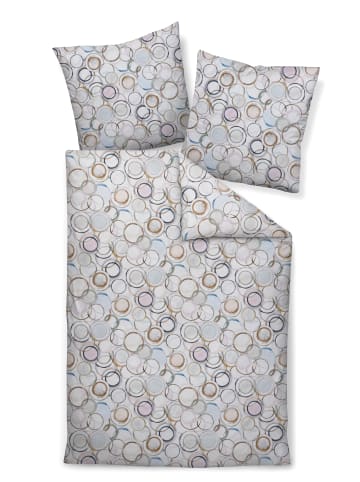 Janine Modern Art Mako Satin Bettwäsche - Kreise in weiß