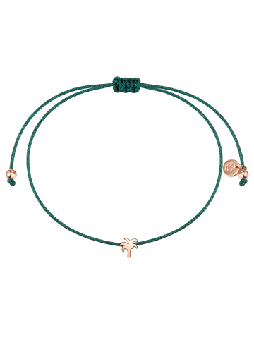 Glanzstücke München Armband Sterling Silber roségold Textil (grün) in roségold