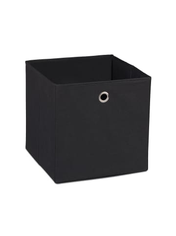 relaxdays 4x Aufbewahrungsbox in Schwarz - (B)30 x (H)30 x (T)30 cm