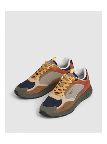 Pepe Jeans Sneaker Marlon in 865-Braun/Blau/Khaki