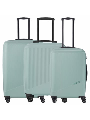 travelite Bali - 4-Rollen Trolley Set 3tlg. (weiß/cognac) in mint