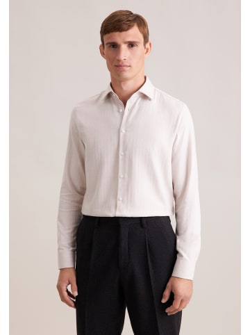 Seidensticker Flanellhemd Slim in Beige