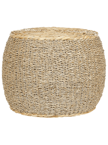 Beliani Pouf HAIPHONG in Beige/Naturfarben - (W) 40 x (H) 30 x (L) 40 cm