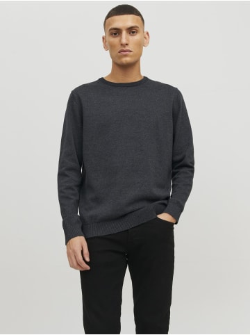 Jack & Jones Strickpullover in Dark Grey Melange