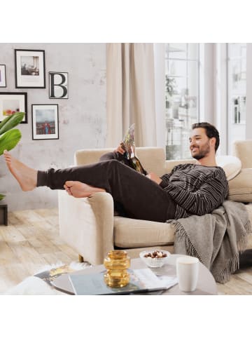 Erwin Müller Frottee Schlafanzug in dunkelbraun