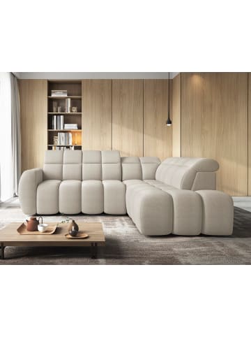 MF Design Eagle Recamiere Rechts in Beige -  (L) 208 x (B) 258 x (H) 107 cm