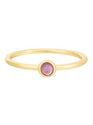 Glanzstücke München Ring aus Sterling Silber mit Amethyst in gelbgold