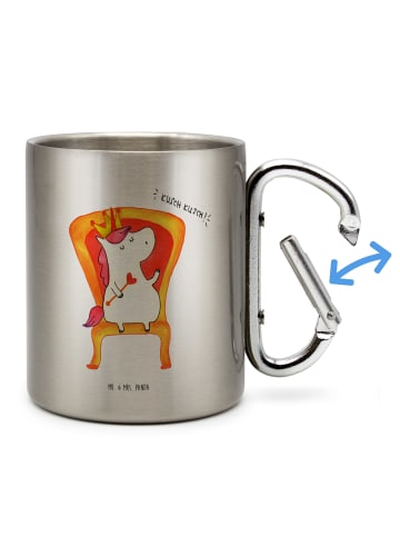 Mr. & Mrs. Panda Thermobecher Einhorn König ohne Spruch in Silber