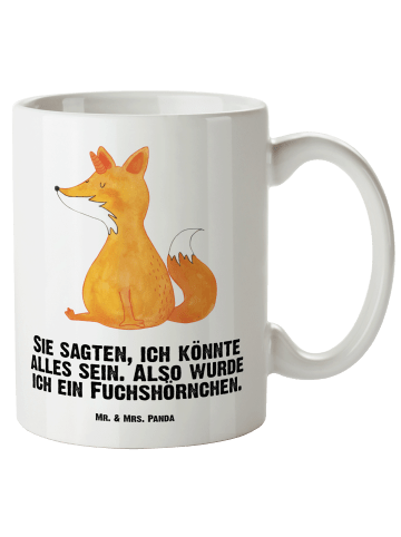 Mr. & Mrs. Panda Große Tasse Einhorn Wunsch mit Spruch in Weiß