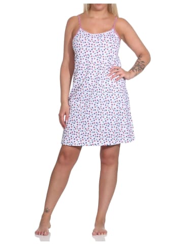 NORMANN Spaghetti Nachthemd geblümter - 79611 in rot