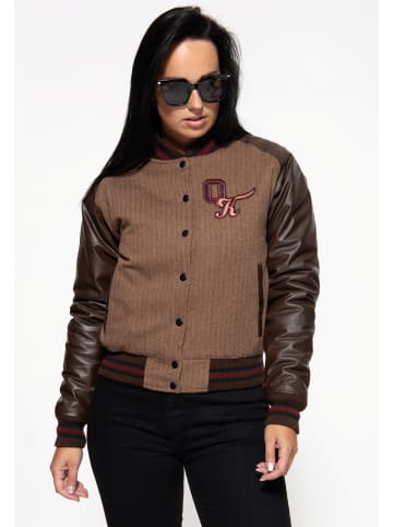 Queen Kerosin Queen Kerosin College Jacke in braun