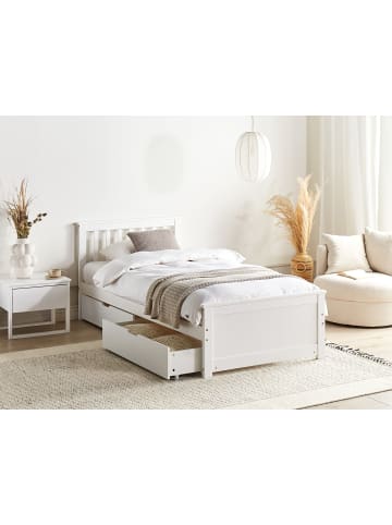 Beliani 5-tlg Einzelbett OLENDON in Weiß