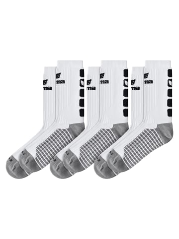 erima Unisex Erwachsene Classic 5-C 3-Pack Socken in weiss/schwarz