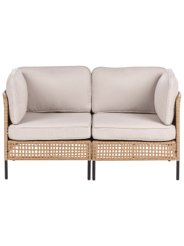 Beliani 2-tlg Gartensofa OMEGANA in Beige/Schwarz