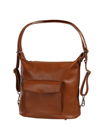 Florence Florence Schultertasche, Cityrucksack Leder braun ca. 38cm