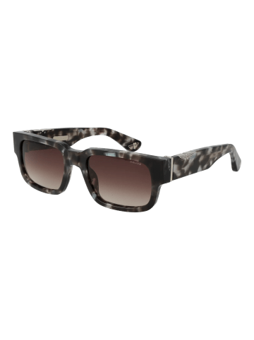 Police Unisex Sonnenbrille Quadratisch Grau