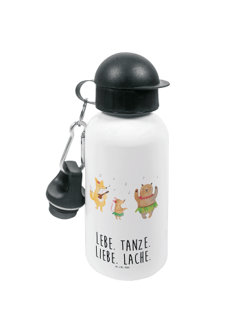 Mr. & Mrs. Panda Kindertrinkflasche Waldtiere Aloha mit Spruch in Weiß