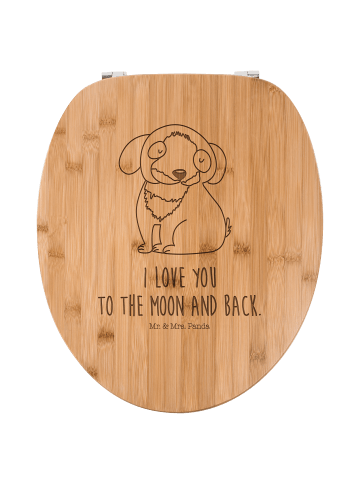 Mr. & Mrs. Panda Toilettensitz Hund Entspannen mit Spruch in Transparent