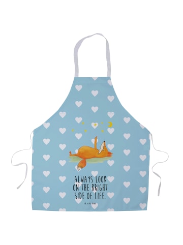 Mr. & Mrs. Panda Koch Schürze Fuchs Sterne mit Spruch in Türkis Pastell