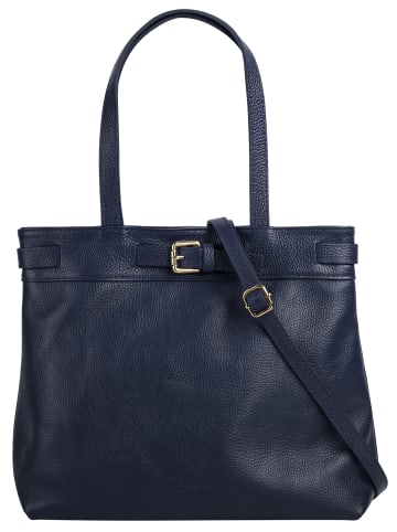 Samantha Look Shopper echt Leder in blau