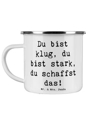 Mr. & Mrs. Panda becher emaille Spruch Erster Schultag Motivatio... in Weiß