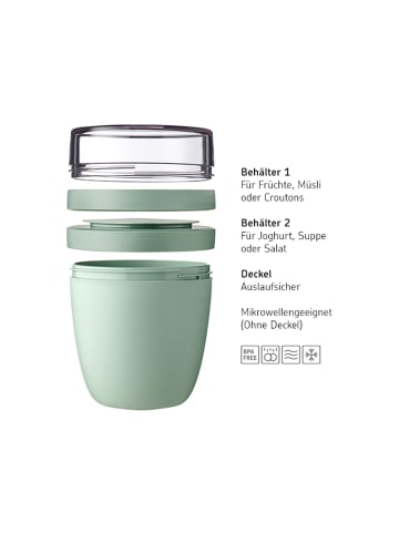 Mepal Lunchpot Ellipse ø 10.7 cm in Nordic Blue new