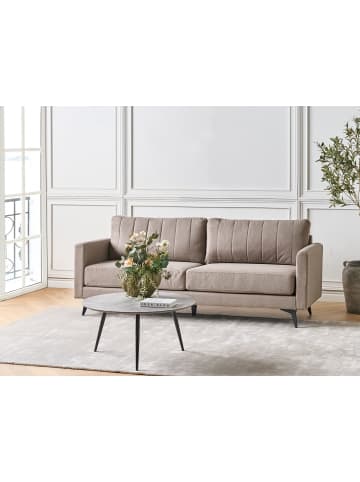 Beliani 3-Sitzer Sofa MALA in Braun/Schwarz - (W) 205 x (H) 82 x (L) 76 cm