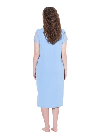 Ulla Popken Nachthemd in jordan blau