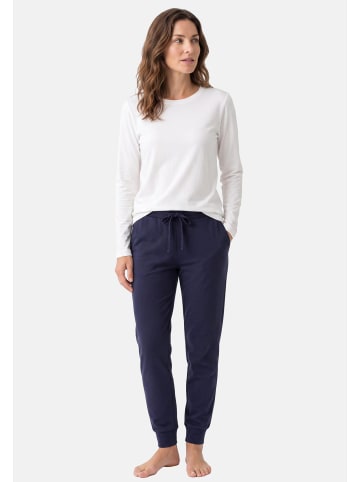 Schiesser Schlafanzug Mix & Relax in Blau / creme