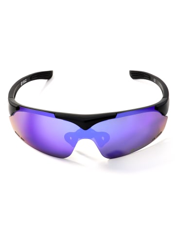 YEAZ SUNUP Magnet-Sport-Sonnenbrille in mattschwarz