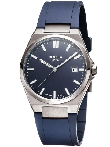 Boccia Herrenuhr Titan Blau / Silber