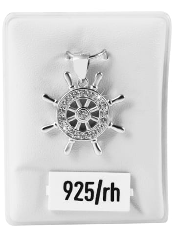 Adeliás Damen Anhänger aus 925 Silber mit Zirkonia in silber