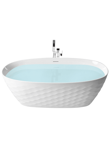 Beliani Freistehende Badewannen CHUBUT in Weiß - (W) 80 x (H) 59 x (L) 170 cm