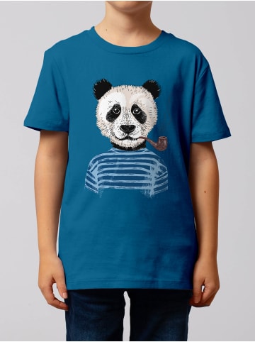 wat? Apparel T-Shirt Panda in Blau