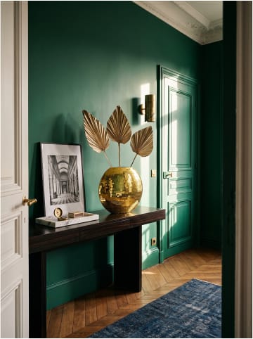 KADIMA DESIGN Tischvase rund, Eisen, handgefertigt, fertig montiert in Gold