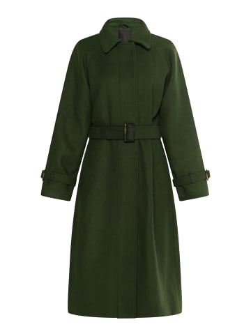 DreiMaster Damen Übergangsmantel Aus Wollgemisch in Dunkelgrün