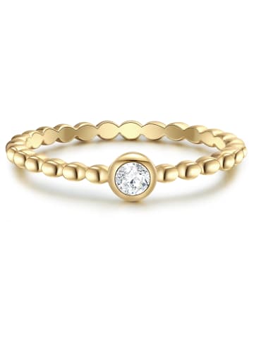 Glanzstücke München Ring aus Sterling Silber mit Zirkonia in gelbgold