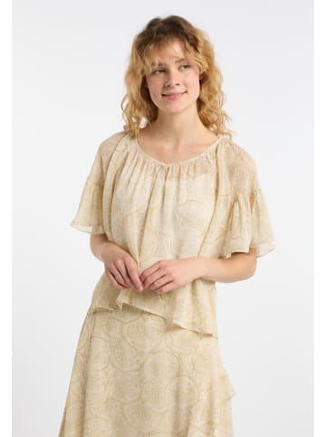 DreiMaster Vintage Damen Blusenshirt in Wollweiss Mehrfarbig