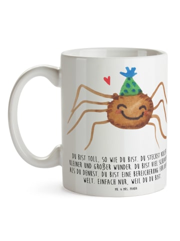 Mr. & Mrs. Panda Teetasse Spinne Agathe Party mit Spruch in Weiß