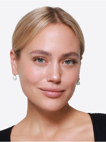 Steel_Art Creolen Damen Loriyania rose goldfarben in rosegoldfarben