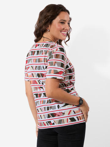 WITT WEIDEN Rundhals-Shirt in erdbeere-taupe-bedruckt