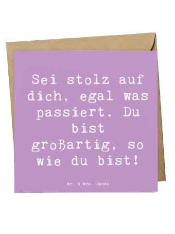 Mr. & Mrs. Panda Grußkarte Spruch Mit Enttäuschungen umgehen Sto... in Lavendeltraum