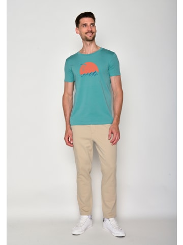 GreenBomb T-Shirt Nature Sky Bike in Turkis