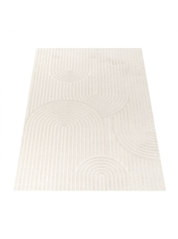KADIMA DESIGN Teppich Kurzflor Struktur Wohnzimmer in Creme
