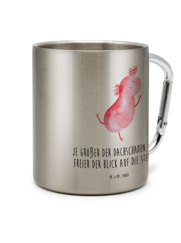 Mr. & Mrs. Panda Kaffeebecher Axolotl Tanzen mit Spruch in Silber