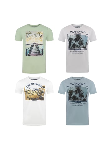 riverso  T-Shirt RIVLukas 4er Pack in Mehrfarbig