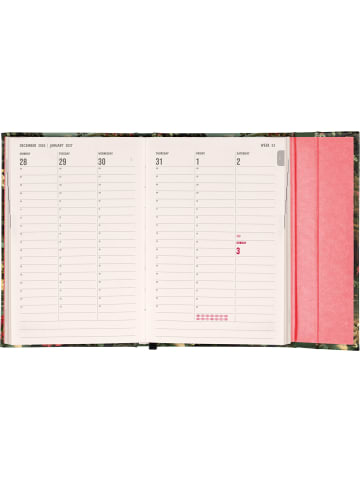 NOTIQUE Taschenkalender 2027 mit Magnetverschluss in Flamingo - 11 x 16 cm