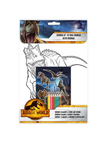 Kids Licensing Jurassic World Malset mit Bildern, Stiften und Aufklebern 3 Jahre