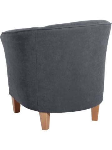 58 aufm Kessel SESSEL Karine Bezug Veloursstoff Buche natur / anthrazit