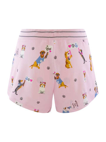 P.J. Salvage Pyjamashorts Woof for Love in Rosa